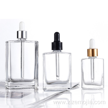 Clear square shape dropper bottle for essential oil